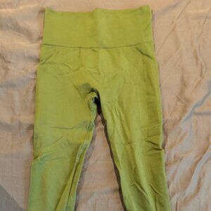 Set Active Ribbed Seamless Leggings, Green Size Small